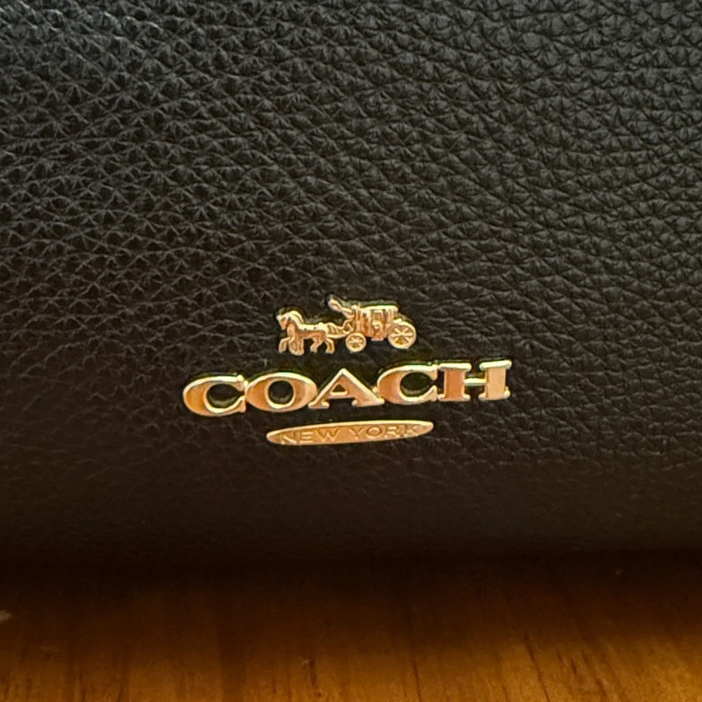 AUTHENTIC Coach Black Kacey Satchel Shoulder Bag (Medium) - Picture 4 of 9